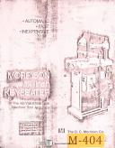Morrison-Morrison Keyseater Model K 1\", Milling Machine, Parts and Service Manual-1\"-K-Keyseater-01